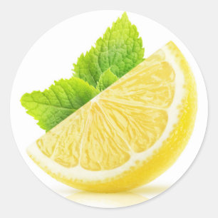 Lemonsegment Runt Klistermärke