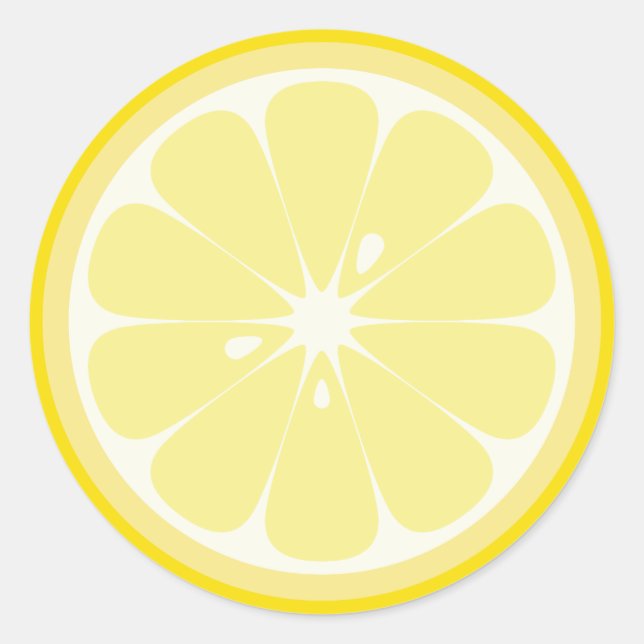 Lemonsegment Runt Klistermärke (Framsida)