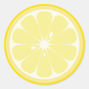 Lemonsegment Runt Klistermärke