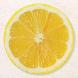 Lemonsegment Underlägg Papper Rund