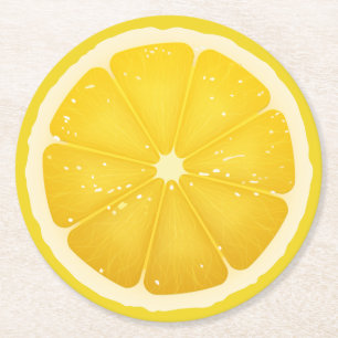 Lemonsegment underlägg papper rund