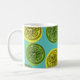 Lemonsegmentets vintage illustration. kaffemugg