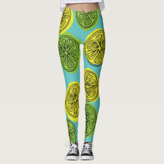 Lemonsegmentets vintage illustration. leggings