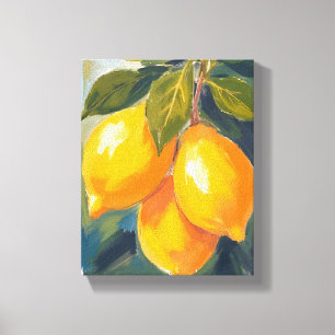 Lemonträd Vattenfärg Frukt Målning Canvastryck