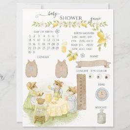 Lemonträdgård med möss Baby shower spel