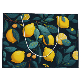 Lemonträdgården mönster. Gult tropiska citrusfrukt