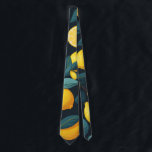 Lemonträdgården mönster. Gult tropiska citrusfrukt Slips<br><div class="desc">Gult citruscitrushalsen mönster.</div>