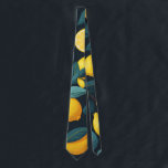 Lemonträdgården mönster. Gult tropiska citrusfrukt Slips<br><div class="desc">Gult citruscitrushalsen mönster.</div>