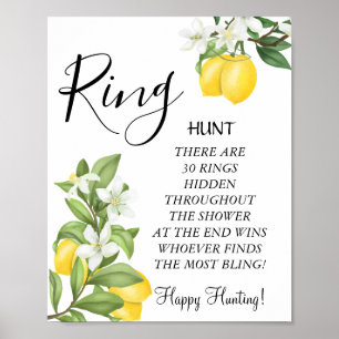 Lemony Ring Ring möhippa-spelskylt Poster