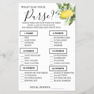 Lemony What is in your purvad Shower-spelkort Flygblad