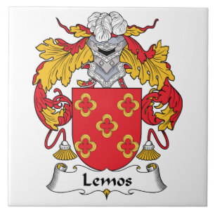 Lemos familjvapensköld kakelplatta