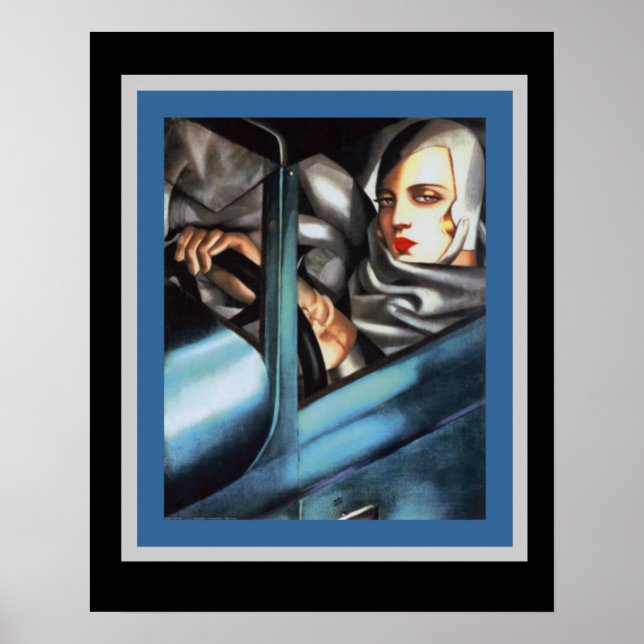 Lempicka Självporträtt Art Deco Poster (Framsidan)