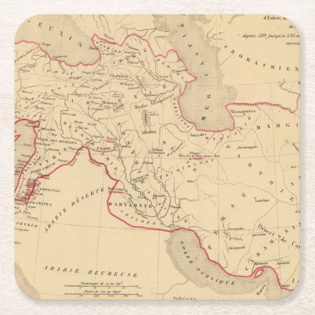 L'Empire des Perses Underlägg Papper Kvadrat (Framsidan)