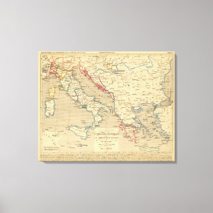 L'Empire Ottoman, la Grece et l'Italie Canvastryck