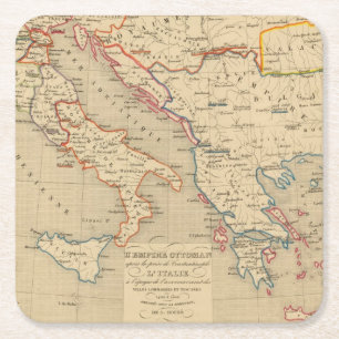 L'Empire Ottoman, l'Italie, 1400 en 1500 Underlägg Papper Kvadrat