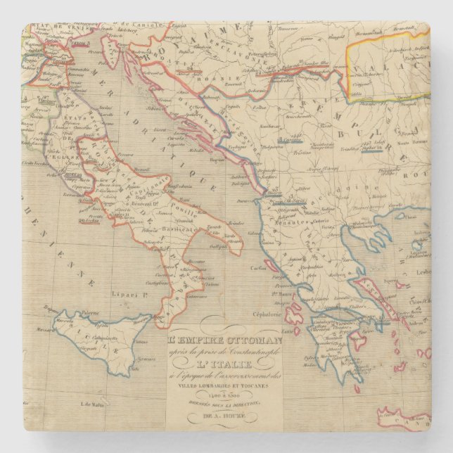 L'Empire Ottoman, l'Italie, 1400 en 1500 Underlägg Sten (Framsidan)