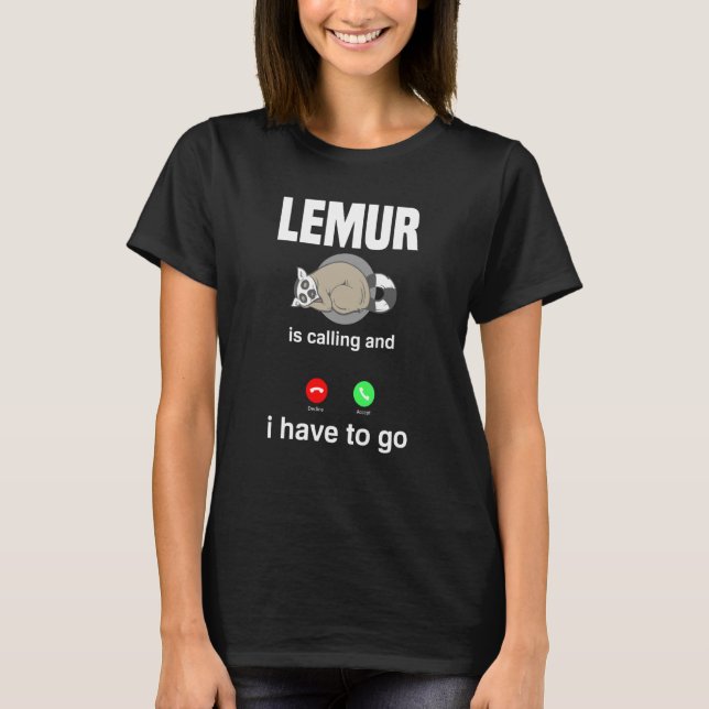 Lemur Animal Lemur ringer T Shirt (Framsida)