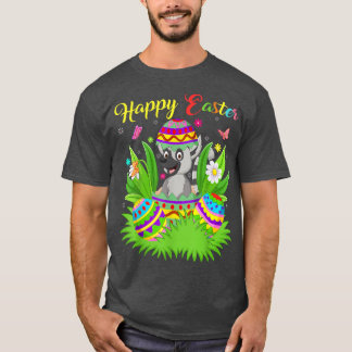 Lemur Animal Lover Blommigt Påskägg Funny Lemur E T Shirt