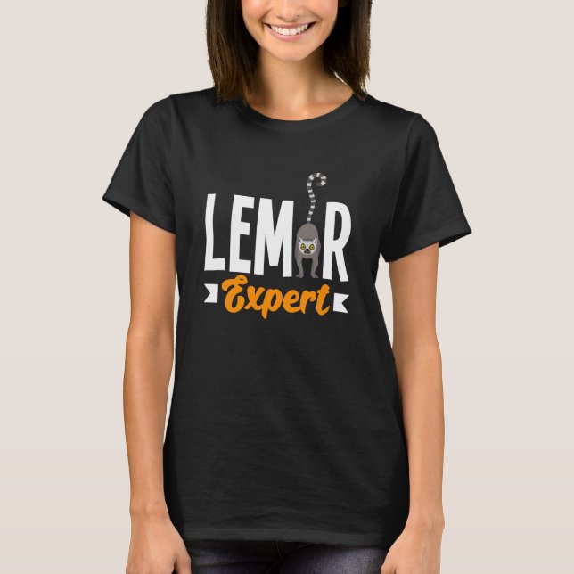 Lemur Expert Animal T Shirt (Framsida)