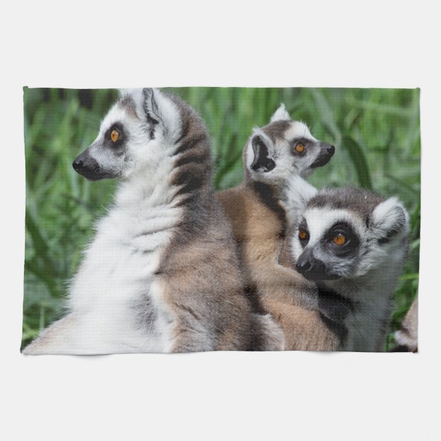 Lemur-familjen, Ring Kökshandduk (Horisontell)