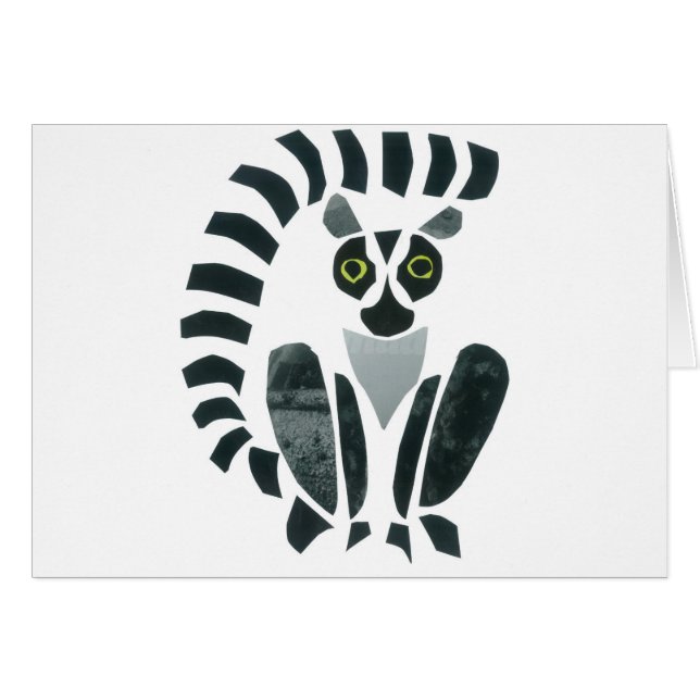 Lemur Hälsningskort (Framsidan Horizontal)