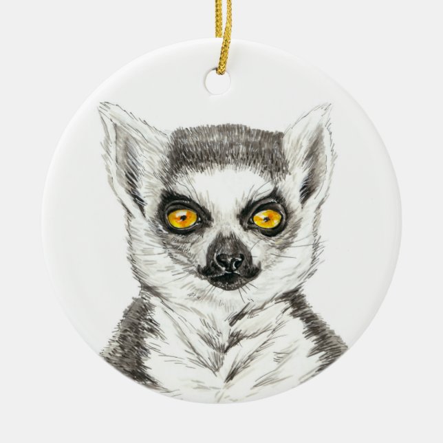 Lemur Julgransprydnad Keramik (Framsidan)