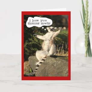 Lemur Kärlek är så här mycket Valentines day Helgkort