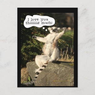 Lemur Kärlek är så roligt Fars dag Vykort
