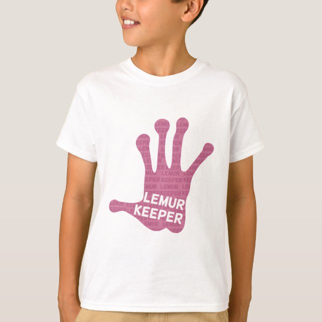 Lemur Keeper Hand-utskrift T Shirt (Framsida)