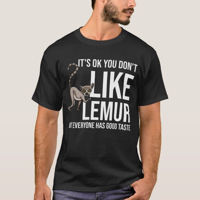 Lemur Madagaskar Gift fnyj Monkey Animal Svan T Shirt (Framsida)