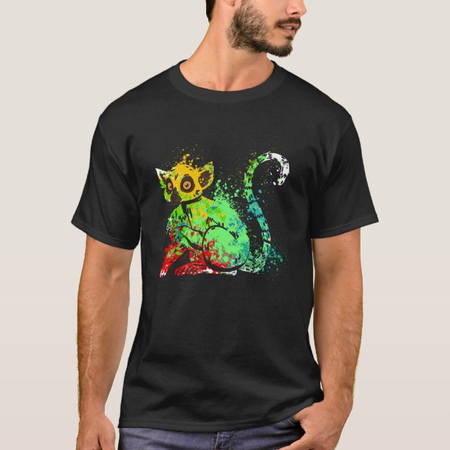 Lemur Madagaskars söta Lemurs i Ring T Shirt (Framsida)