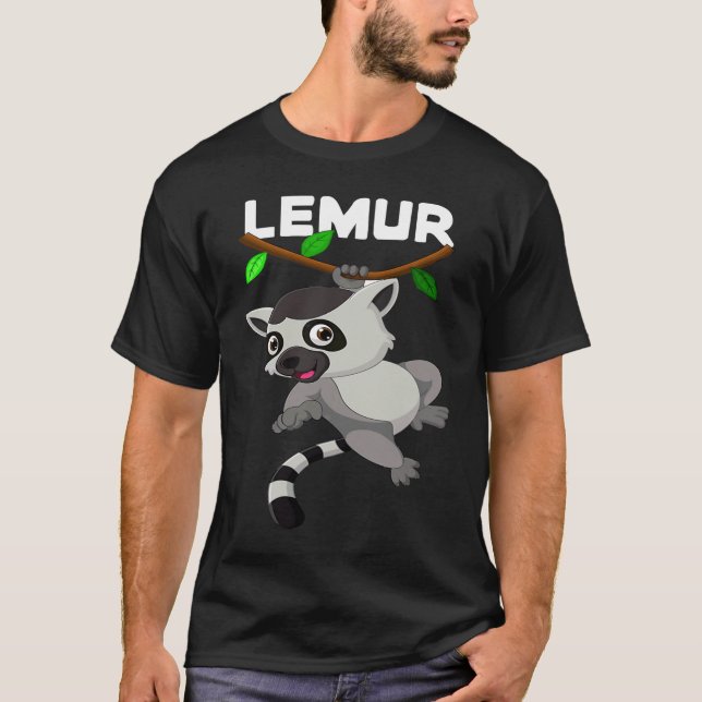 Lemur Monkey I Cute Lemur I Kids Lemur T Shirt (Framsida)