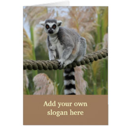 Lemur på repfotoet som skräddarsy sig Yourself Hälsningskort