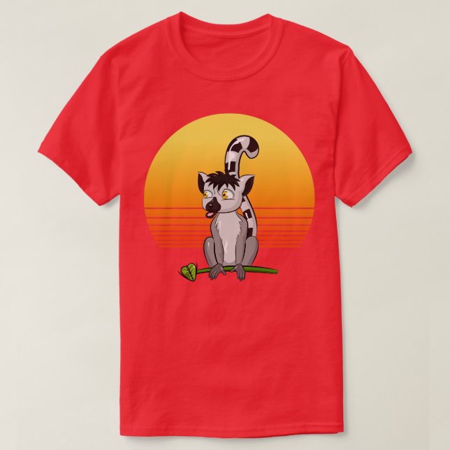 Lemur Retro T Shirt (Design framsida)