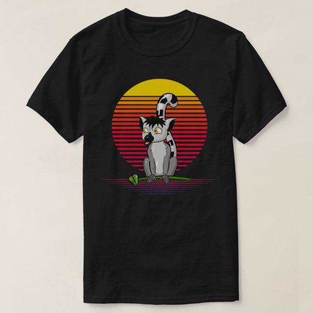 Lemur Retro Vapor T Shirt (Design framsida)