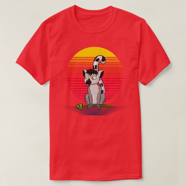 Lemur Retro Vapor T Shirt (Design framsida)