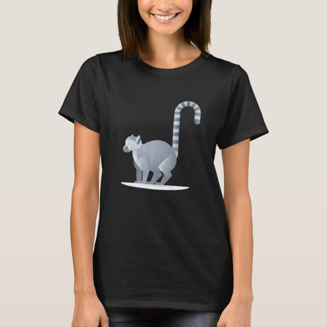 Lemur Ring Tails Cute Primat 1 T Shirt (Framsida)