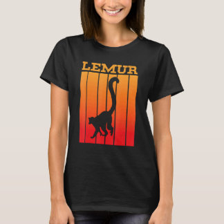 Lemur Shadow Silhouette At Sunset T Shirt