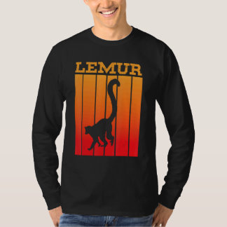 Lemur Shadow Silhouette At Sunset T Shirt