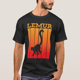 Lemur Shadow Silhouette At Sunset T Shirt
