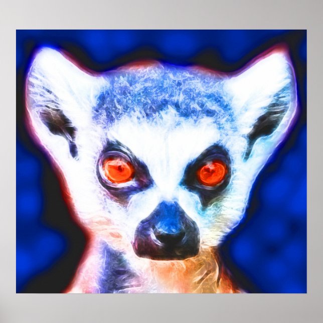 *Lemur* Spirit Art Poster Skriv ut (Framsidan)