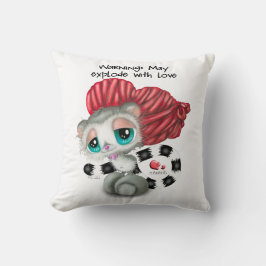Lemur Surprise Love - Cozy Whisper Hand-Art Kudde