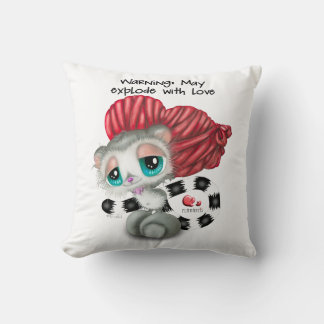 Lemur Surprise Love - Cozy Whisper Hand-Art Kudde