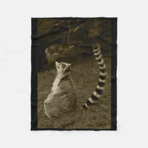 Lemur Svan Valencia Tint Lodrät Sticker Fleecefilt