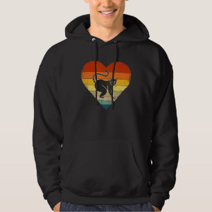 Lemur ThLED Graphic För manar Women Funny Valentin Hoodie