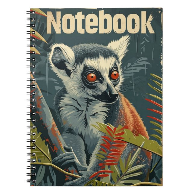 Lemur Vintage Anteckningsbok (Framsidan)