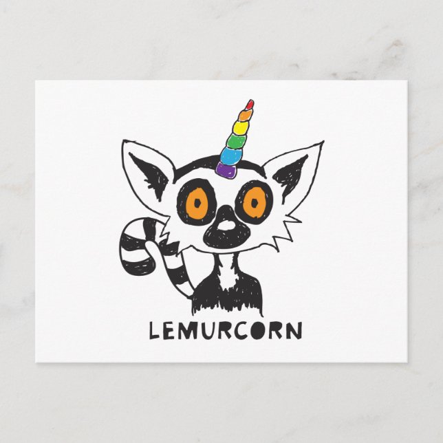 LemurCorn Vykort (Framsida)