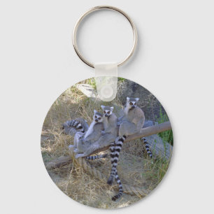 Lemuren fodrar Keychain Nyckelring