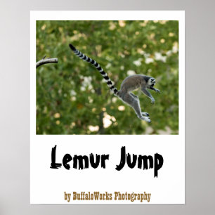 Lemurhoppaffisch Poster