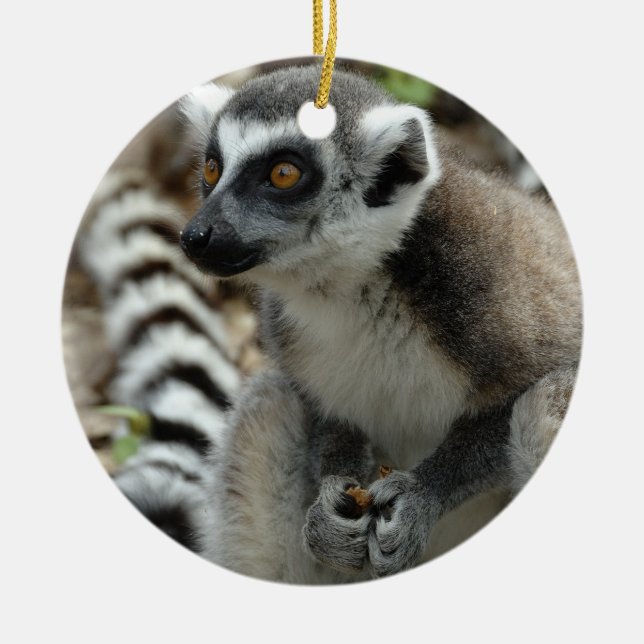 Lemurprydnad Julgransprydnad Keramik (Framsidan)